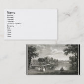 gardeの中心の歩行からの湖の眺め 名刺 (正面/裏面)