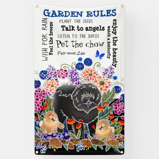 GARDENパーティーチャウガーデンバナー3'x5' 横断幕 (縦)