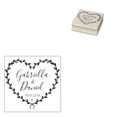 Garden日付素朴ロゴを保存する自己インクスタンプ ラバースタンプ (押印)