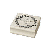 Garden素朴日付の丸いロゴを保存Self-Inking ラバースタンプ (スタンプ)