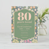 Garden 80 Years Loved Birthday Party 招待状 (スタンド正面)