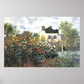 Garden at Argenteuil, Monet, Fine Art Poster ポスター