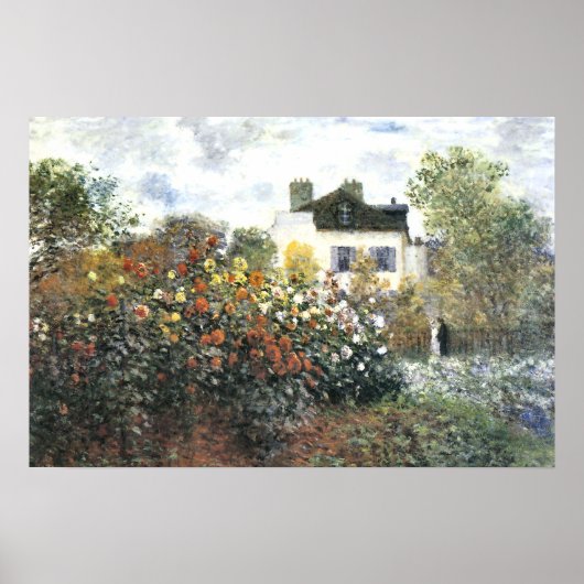 Garden at Argenteuil, Monet, Fine Art Poster ポスター (正面)
