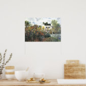 Garden at Argenteuil, Monet, Fine Art Poster ポスター (キッチン)