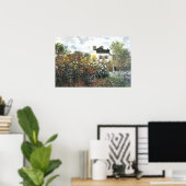 Garden at Argenteuil, Monet, Fine Art Poster ポスター (ホームオフィス)