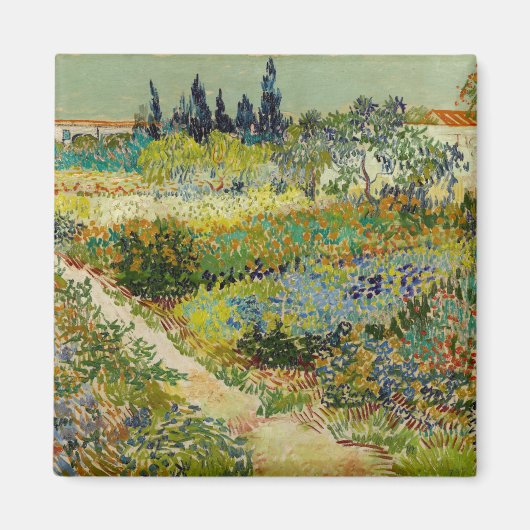 Garden at Arles | Vincent Van Gogh マグネット (正面)