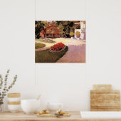 Garden at Yerres, fine art painting, ポスター (キッチン)