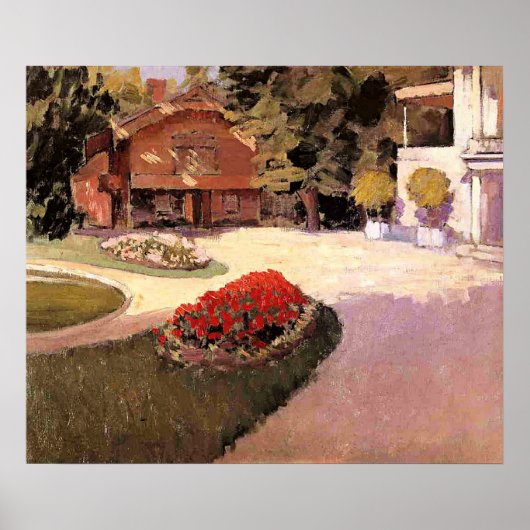 Garden at Yerres, fine art painting, ポスター (正面)