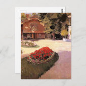 Garden at Yerres, fine art painting, ポストカード (正面/裏面)