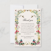 Garden Baby Shower Elegant Botanical Floral Photo サンキューカード (正面)