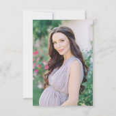 Garden Baby Shower Elegant Botanical Floral Photo サンキューカード (裏面)