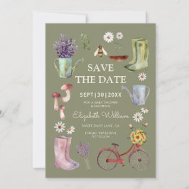 Garden Baby Shower Save The Date Card セーブザデート