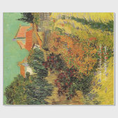 Garden Behind a House by Vanゴッホ。ヴィンテージ ラッピングペーパー (フラット)