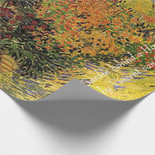 Garden Behind a House by Vanゴッホ。ヴィンテージ ラッピングペーパー (角)