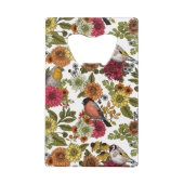 Garden birds and flowers 1 クレジットカード栓抜き (裏面)