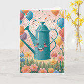 Garden Birthday Wishes カード (黄色い花)