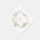 Garden Boho Wildflowers Bridal shower スタンダードカクテルナプキン (角)