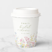 Garden Boho Wildflowers Bridal shower 紙コップ (正面)