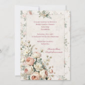 Garden Bridal Shower Invitation 招待状 (裏面)