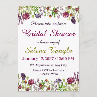 Garden Bridal Shower Invitation Card 招待状
