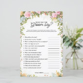 Garden Bridal Shower What did the Groom Say Game (スタンド正面)