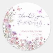 Garden Butterfly Thanks For Flutering By ラウンドシール (正面)