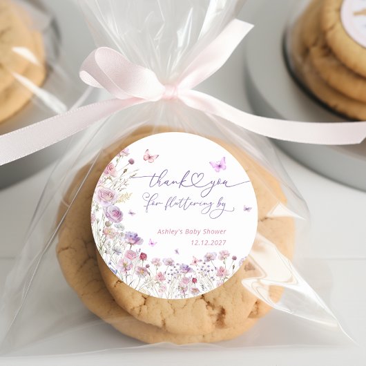 Garden Butterfly Thanks For Flutering By ラウンドシール