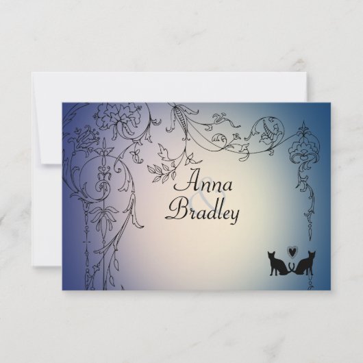 Garden Cats RSVP封筒 出欠カード (正面)