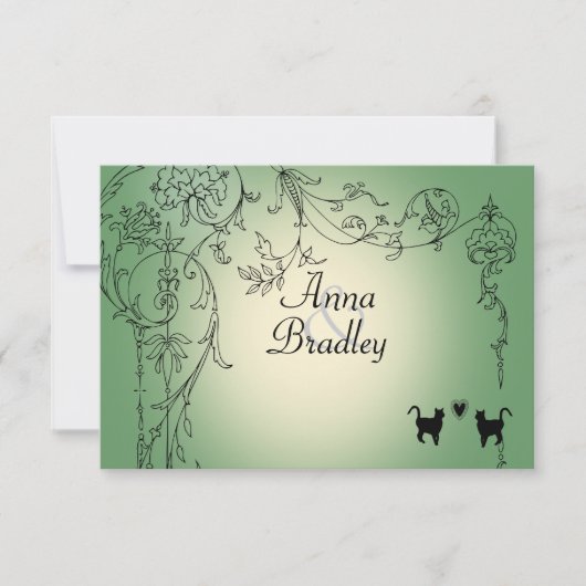 Garden Cats RSVP封筒 出欠カード (正面)