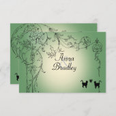 Garden Cats RSVP封筒 出欠カード (正面/裏面)