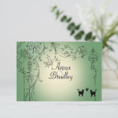 Garden Cats RSVP封筒 出欠カード (スタンド正面)