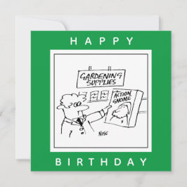 Garden Center Cartoonのアクション格言 カード