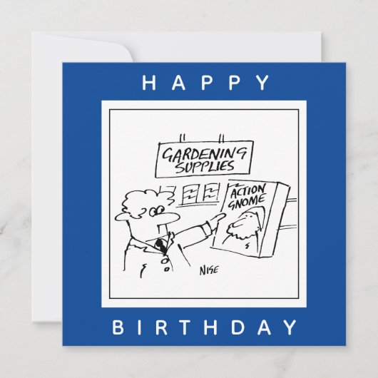 Garden Center Cartoonのアクション格言 カード (正面)