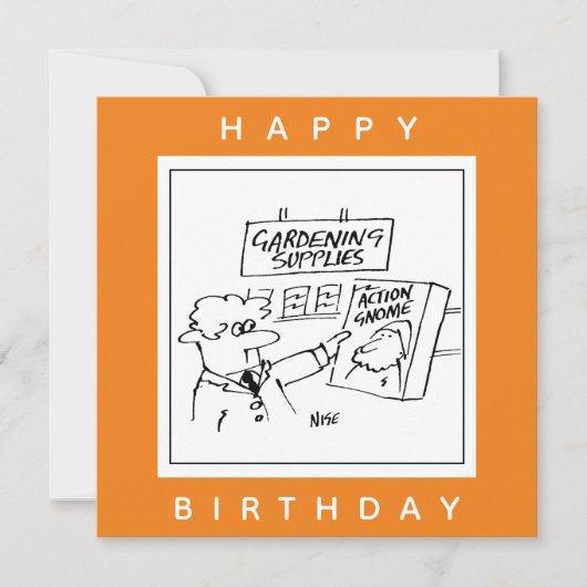 Garden Center Cartoonのアクション格言 カード (正面)