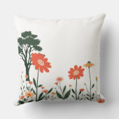 Garden Charm – Colorful Botanical Pillow クッション (裏面)