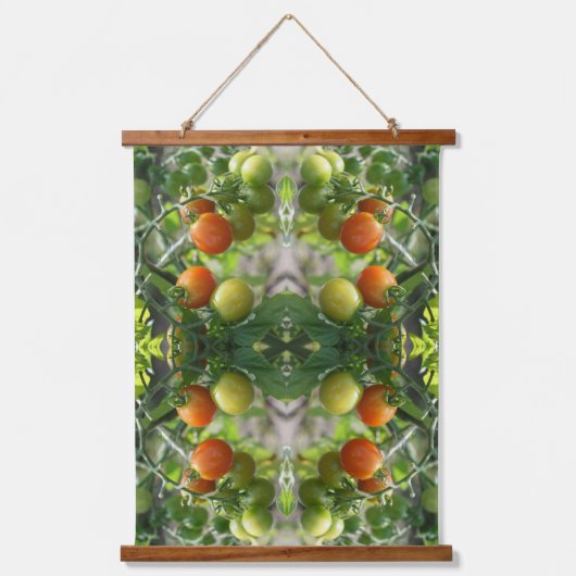 Garden Cherry Tomatoes Abstract Nature     吊り下げ型タペストリー (正面)