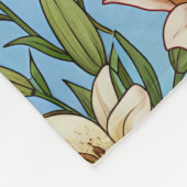 Garden Companions – Floral Cats in Bloom フリースブランケット (角)