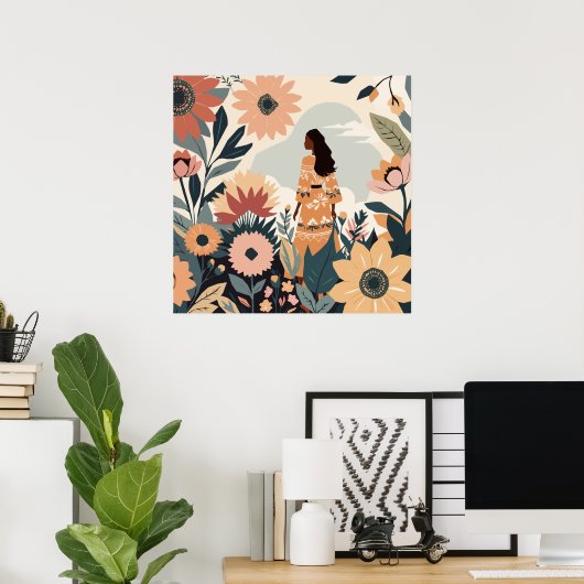 Garden Contemplation ポスター (ホームオフィス)