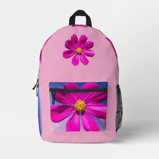 Garden Cosmos, the everyday or school backpack.  プリントバックパック (正面)