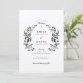 Garden Crest｜ナチュラル フラワー ウェディング 招待状 (スタンド正面)