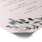 Garden Crest Mauve Purple Floral Wedding Program ポスター (角)