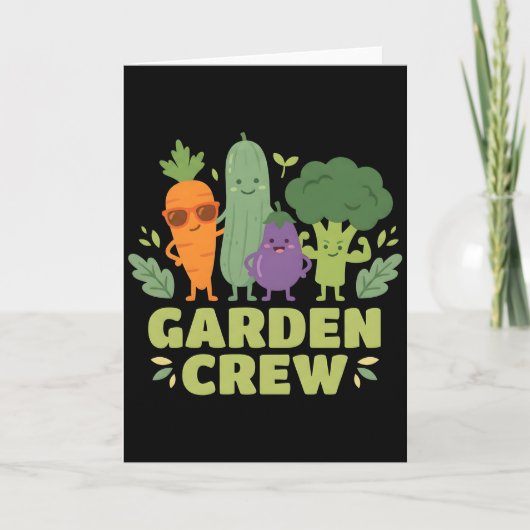 Garden Crew Vegetable Characters funny カード (正面)