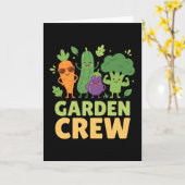 Garden Crew Vegetable Characters funny カード (黄色い花)