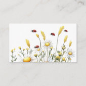 Garden Daisy Little Ladybug Baby Shower Diaper エンクロージャーカード (裏面)