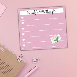 Garden Day Dreams – Heart & Floral Personalized  ポストイット