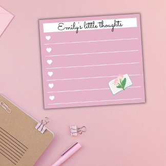 Garden Day Dreams – Heart & Floral Personalized  ポストイット