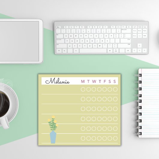 Garden Day Dreams – Weekly Checklist Floral Sticky ポストイット