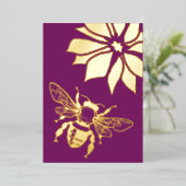 Garden de Abeille et de Fleurs Événement en Plein  箔招待状 (立ち正面)