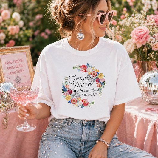 Garden Disco | バチェロレッテ ブライズメイド Tシャツ