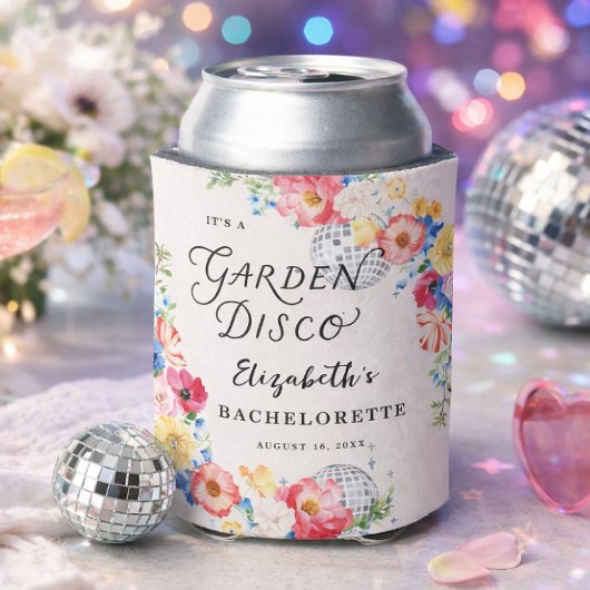 Garden Disco Bachelorette Monogram 缶クーラー